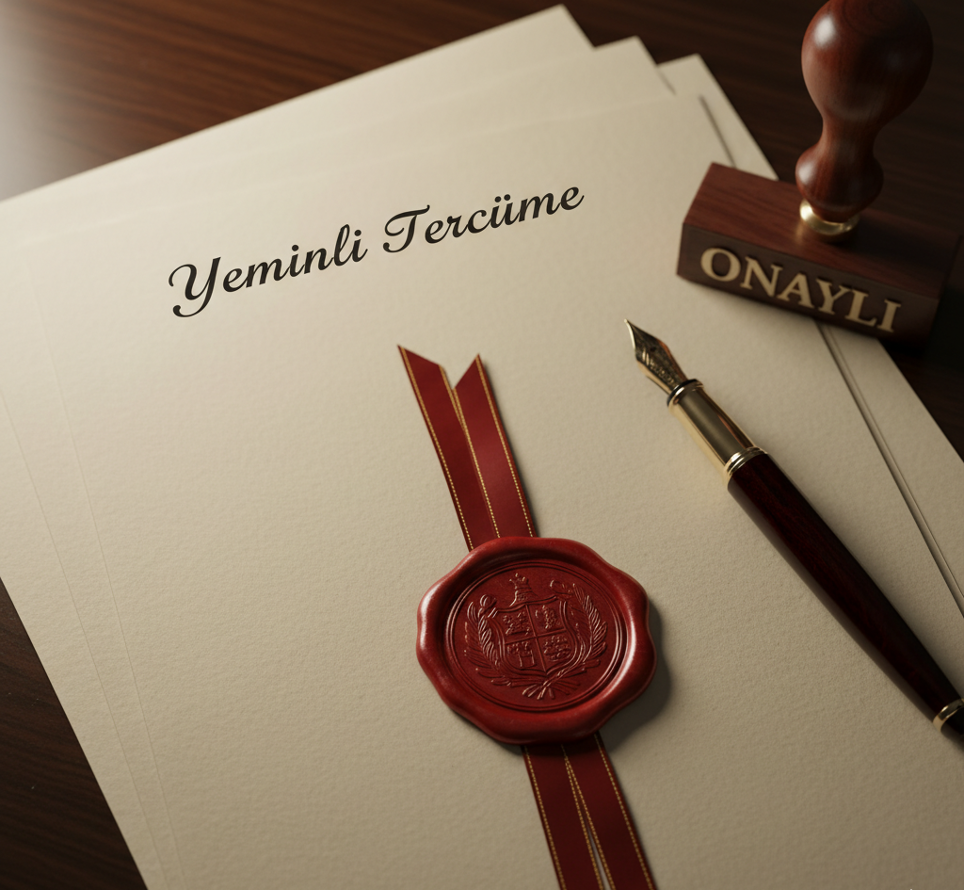 Resmi belgeler üzerinde çalışan yeminli tercüman