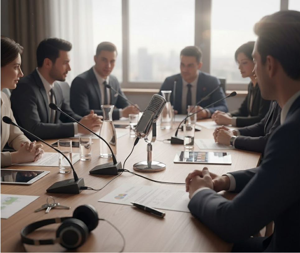 Toplantı tercümesine hazırlanan ekip