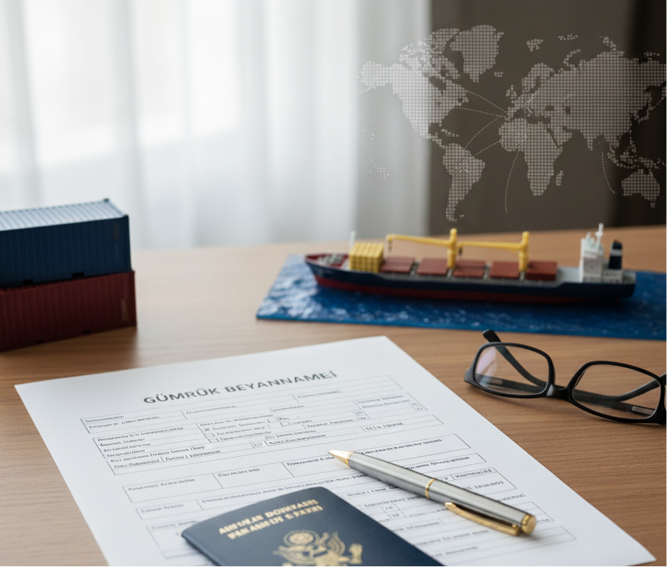 Gümrük işlemleri için konteyner terminali