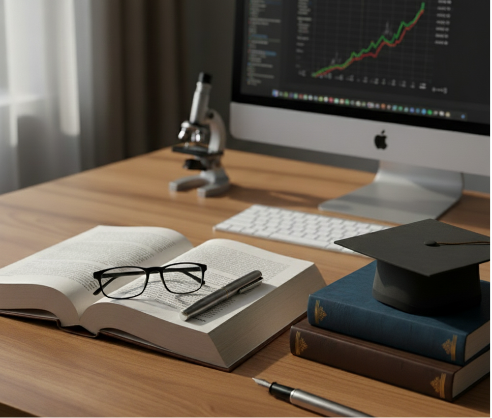 Kütüphanede akademik çalışma hazırlığı