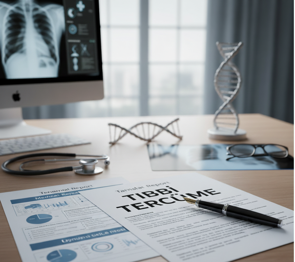 Tıbbi raporlar üzerinde çalışan sağlık uzmanı